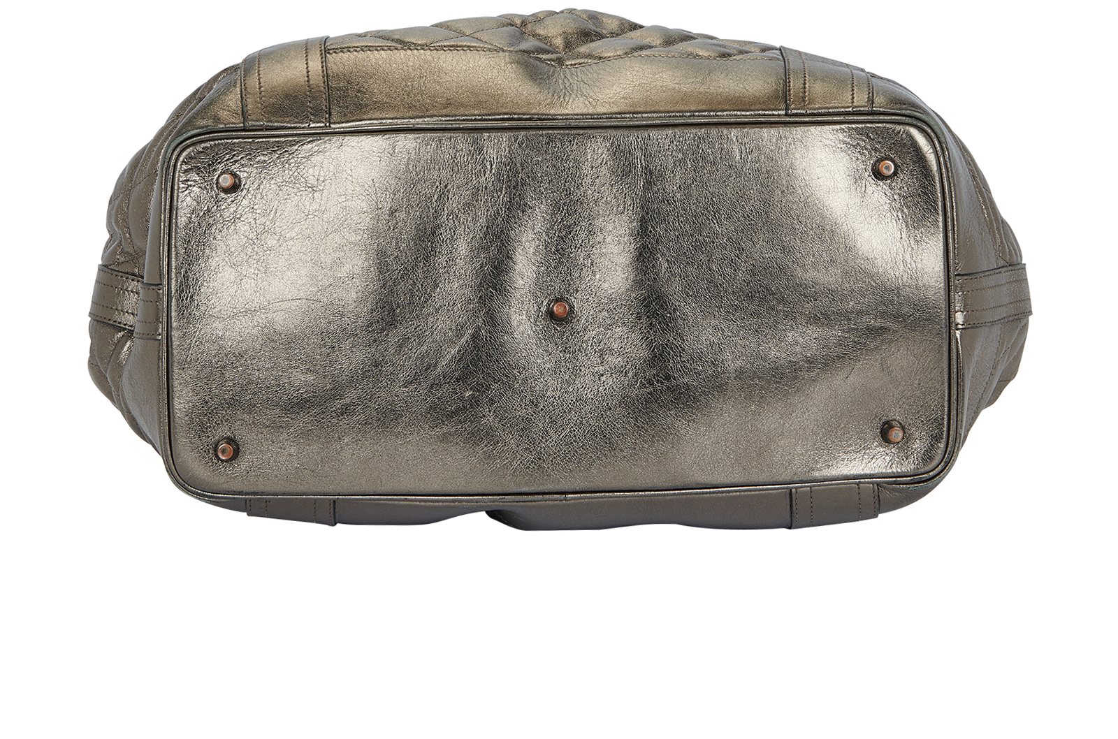 Beaton Quilted Tote, &pound;80, Handbags, Bronze, Leather, Top view